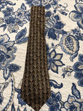 Lanvin Paris Men's Silk Tie with Geometric Pattern