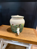 Ceramic birdhouse beverage dispenser