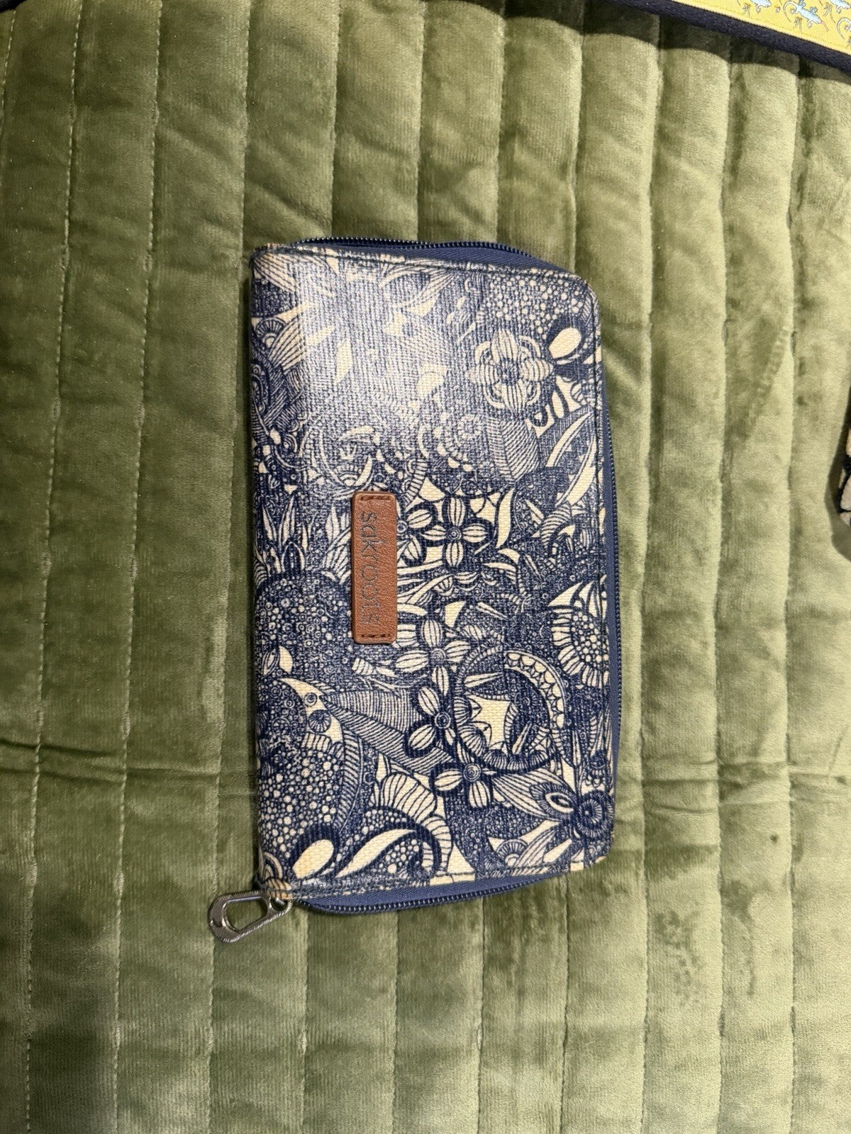 Sakroots Floral Patterned Zip-Around Wallet