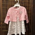 Little Me Baby Knit Dress Set with Pink Cardigan 9 Months