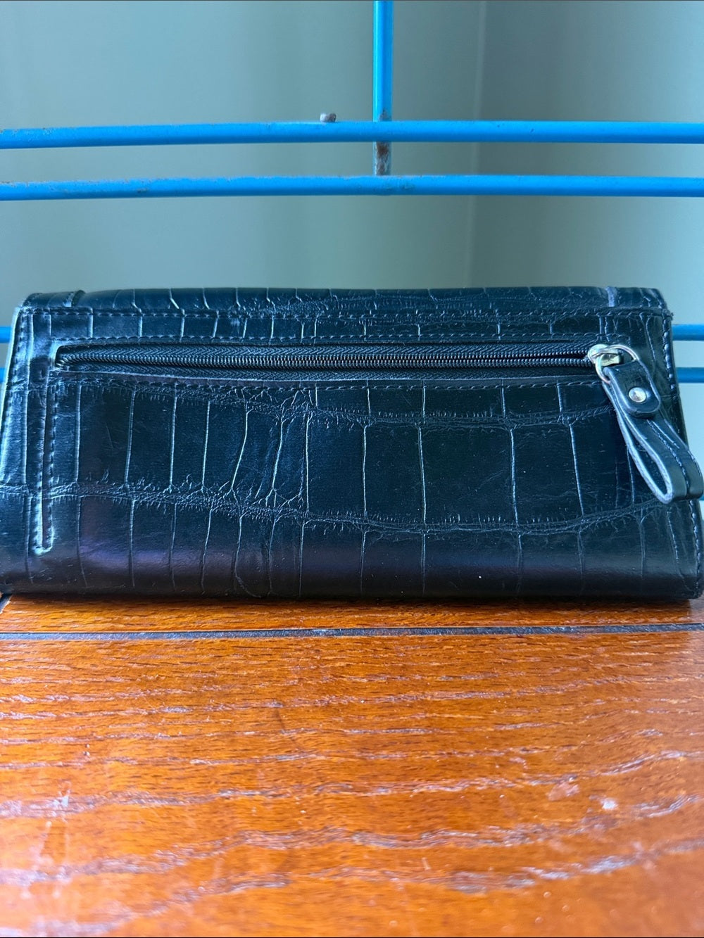 Relic Black Faux Leather Croc-Embossed Wallet