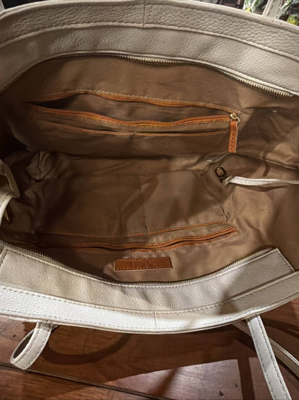 Hobo White Leather Tote Bag