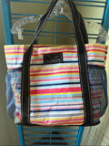 Scout Striped Tote Bag with Mesh Side Pockets