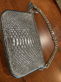 Michael Kors Silver Metallic Chain Strap Wristlet
