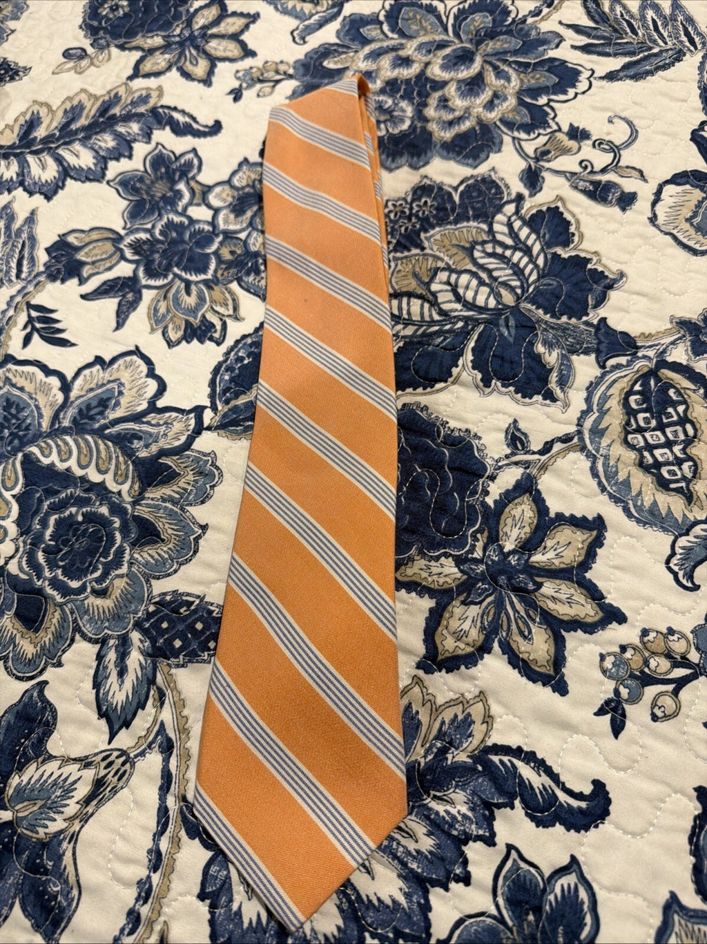 IZOD Orange and White Striped Men's Tie