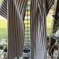 Striped Blue and White Cotton Pants