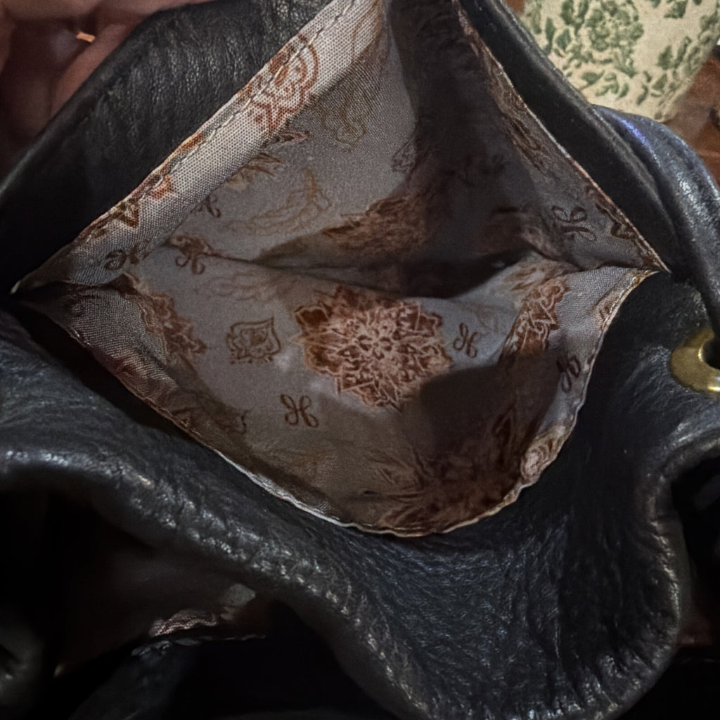 Liebeskind Black Leather Drawstring Bucket Bag