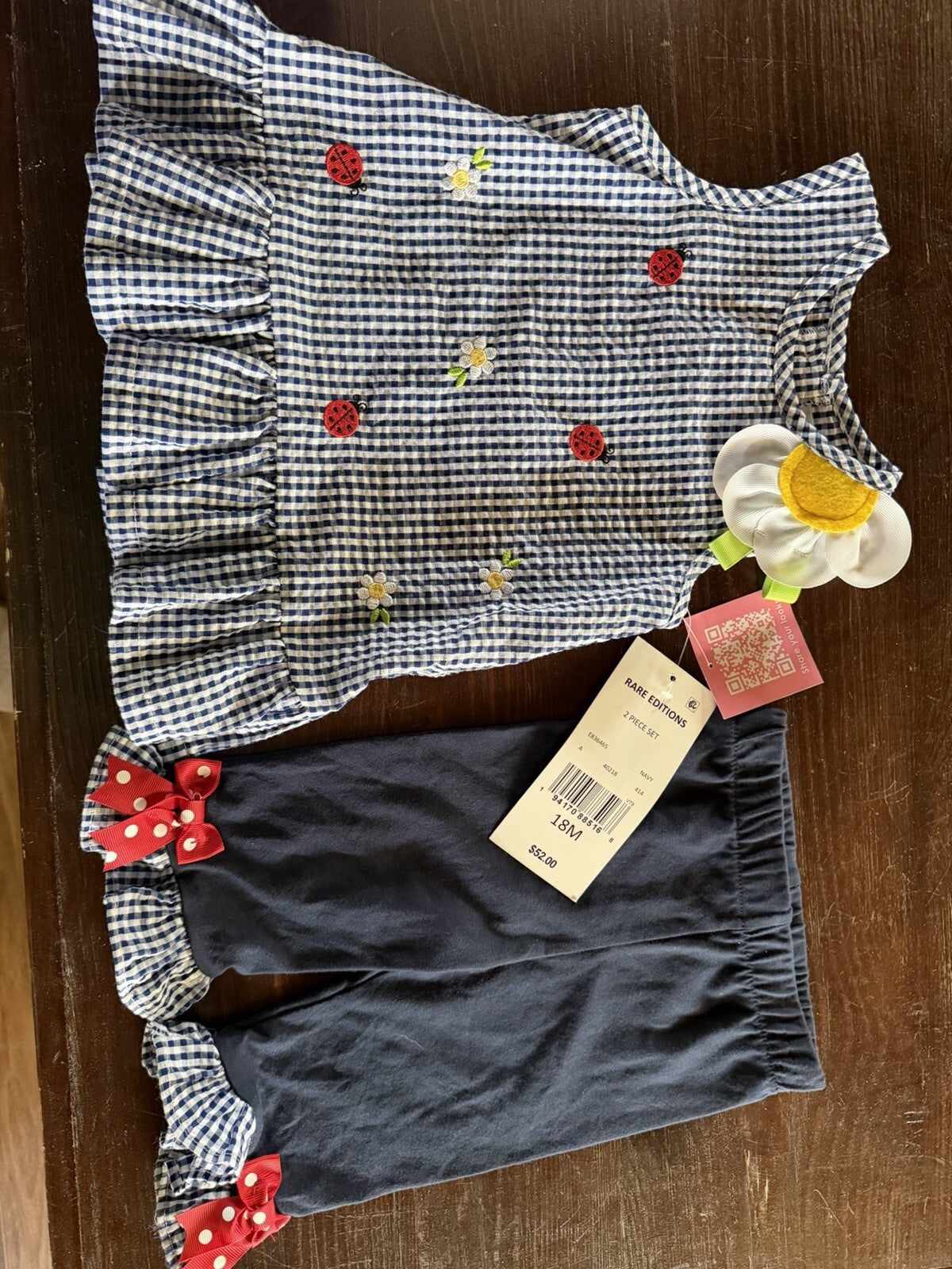 Carter's Baby Girl 2-Piece Outfit Set with Ladybug and Daisy Details