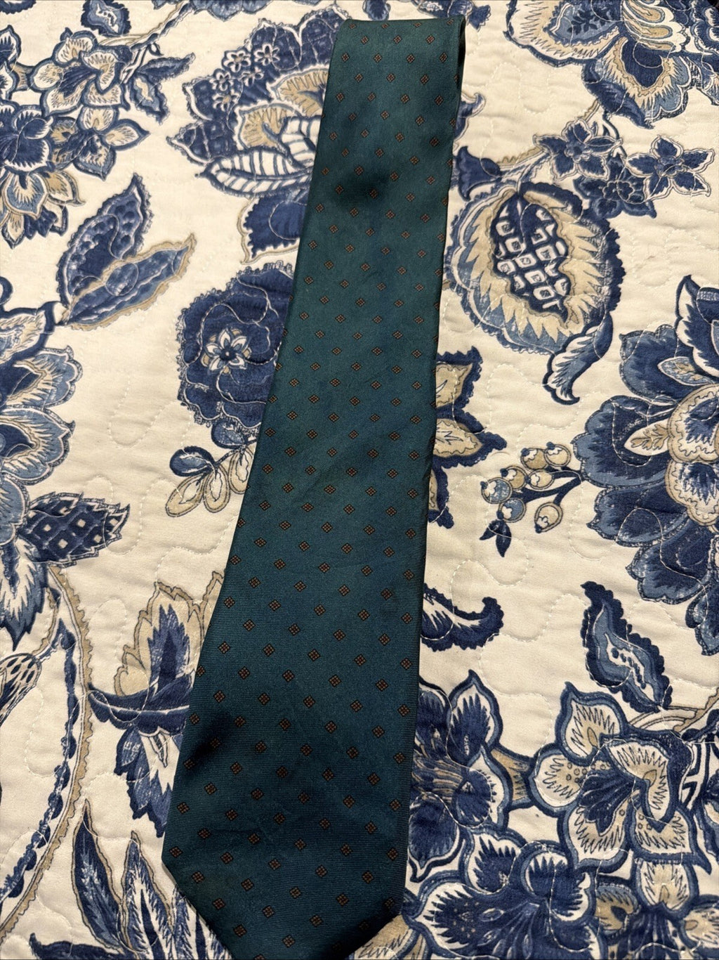 Classic Dark Green Patterned Men's Tie