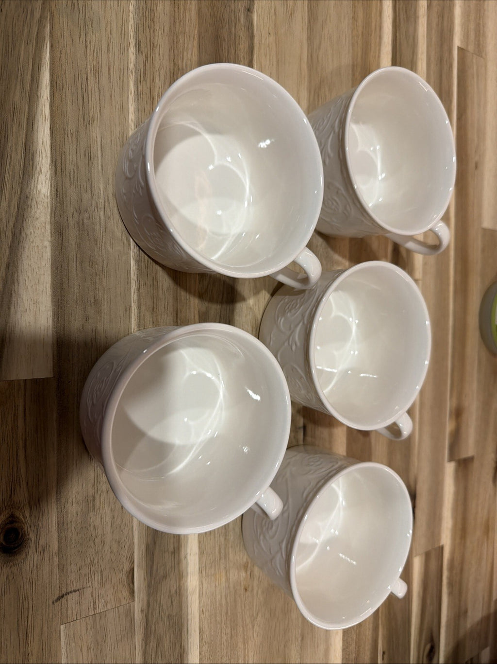 Set of 5 Mikasa Plaza Lane Coffee Cups Mugs Fine China