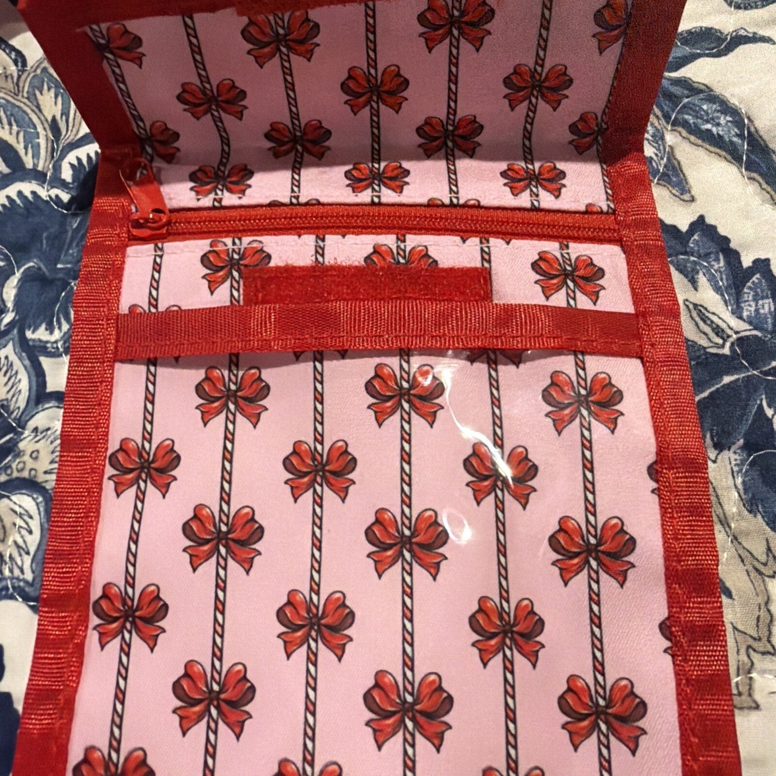 Simply Southern Crossbody Bag Pink with Red Bows New Without Tags