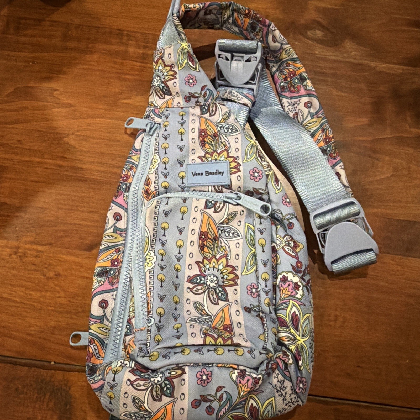 Vera Bradley Floral Patterned Sling Bag with Adjustable Strap