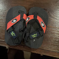 ToeGaz Bikes Kids Red and Black Flip Flop Sandals Size 7