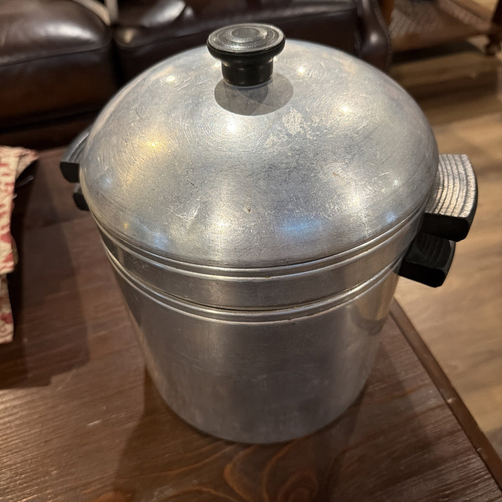 Vintage Sears Maid of Honor 8 Quart Light Weight Aluminum Stock Pot 3 PC Steamer