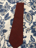 Japanese Silk Tie Vintage 100% Silk Red Geometric Men's Necktie