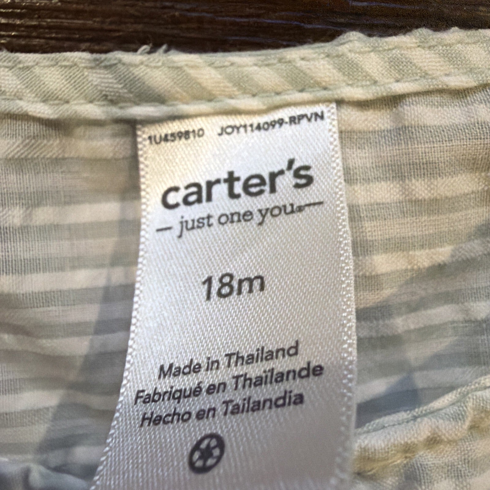 Carter's Baby Sleeveless Romper with Bunny and Carrot Pocket 18 Months