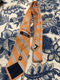 IZOD Orange and White Striped Men's Tie