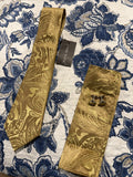 Barry Wang Gold Paisley Tie and Cufflinks Set