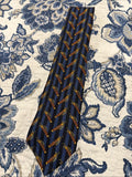 Tommy Hilfiger Navy Blue Patterned Silk Tie