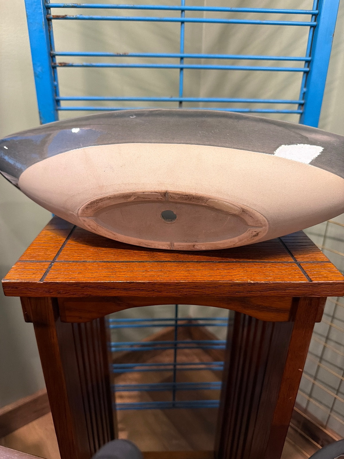 Ceramic Oval Planter Pot with Drainage Hole