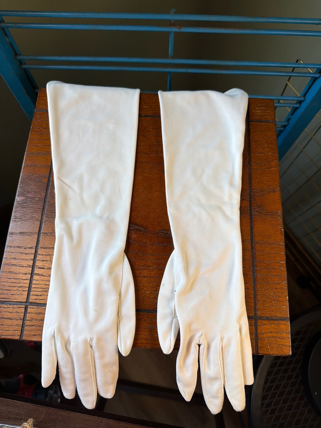 Vintage Long White Evening Gloves