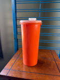 Vintage Tupperware Orange Tall Pitcher with Lid
