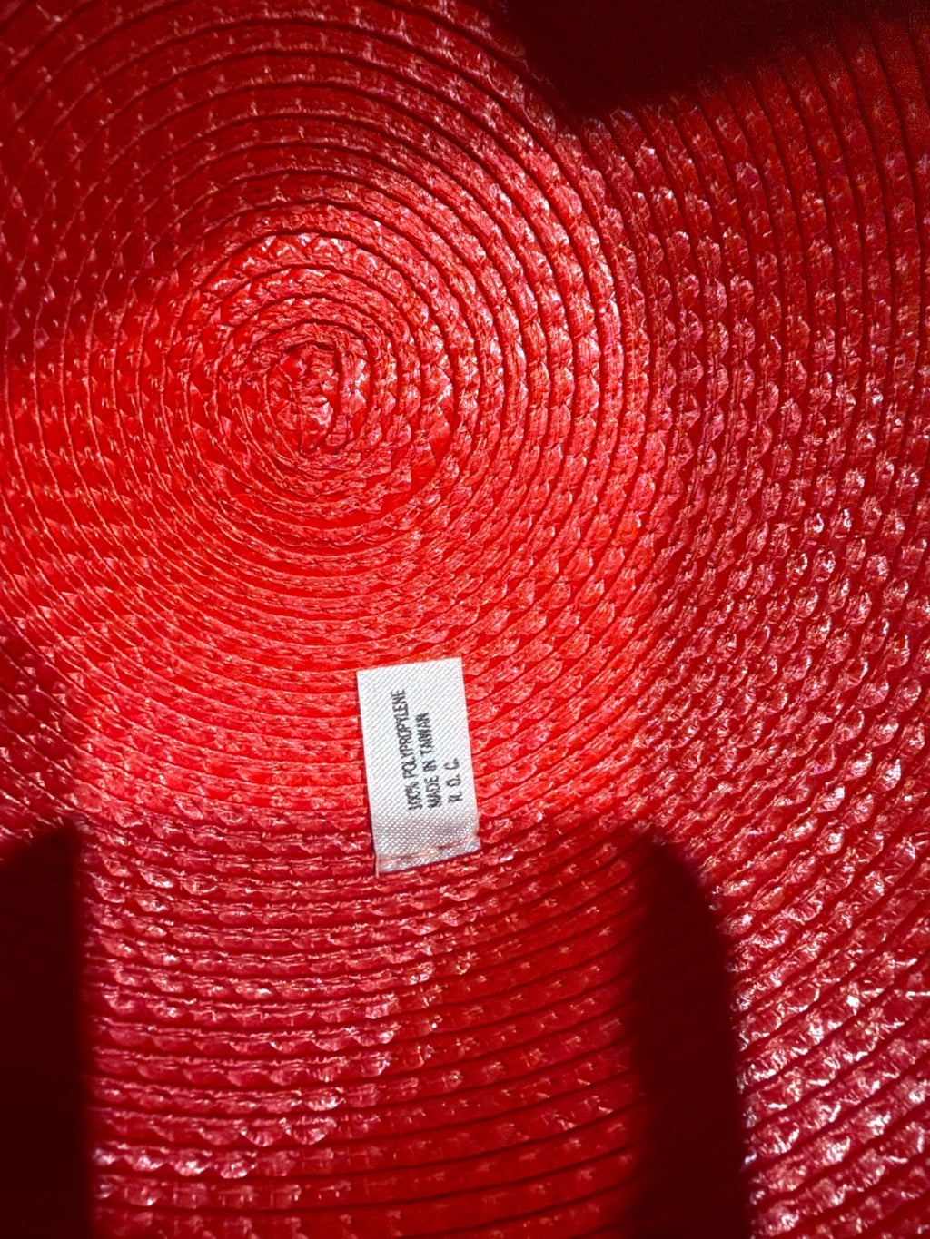 Vintage 1980 polyprene straw weave hat