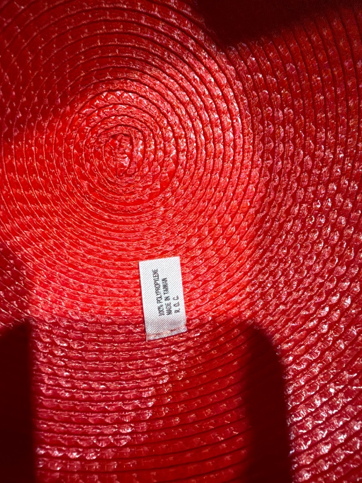 Vintage 1980 polyprene straw weave hat