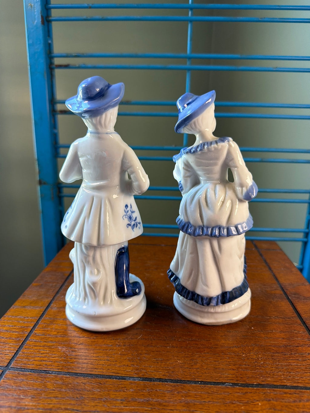 Vintage Porcelain Figurines of 18th Century Couple Playing Instruments