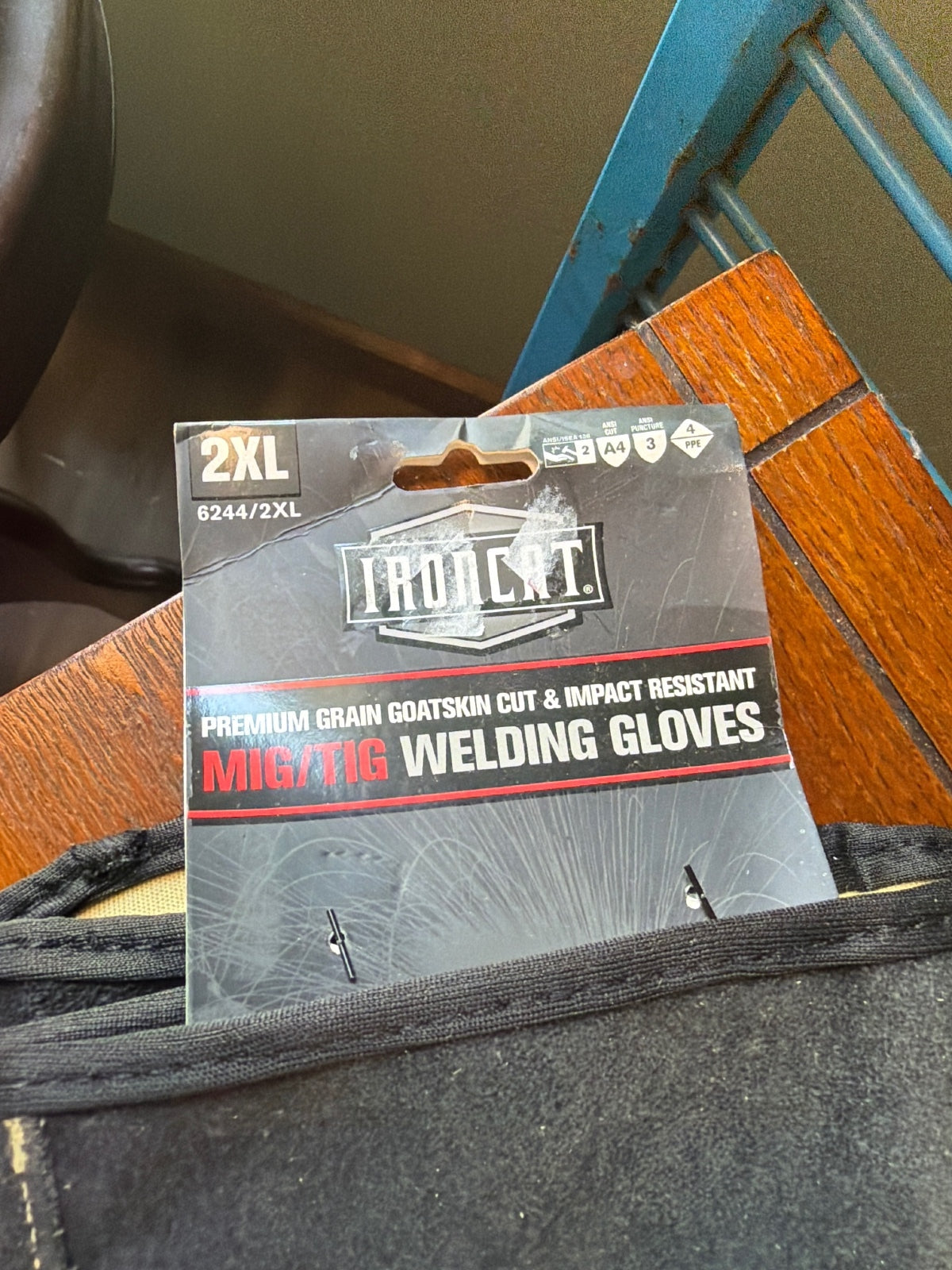 Ironcat MIG/TIG Welding Gloves Premium Grain Goatskin Cut & Impact Resistant 2XL
