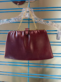 Vintage Andi Burgundy Leather Handbag with Gold Chain Strap