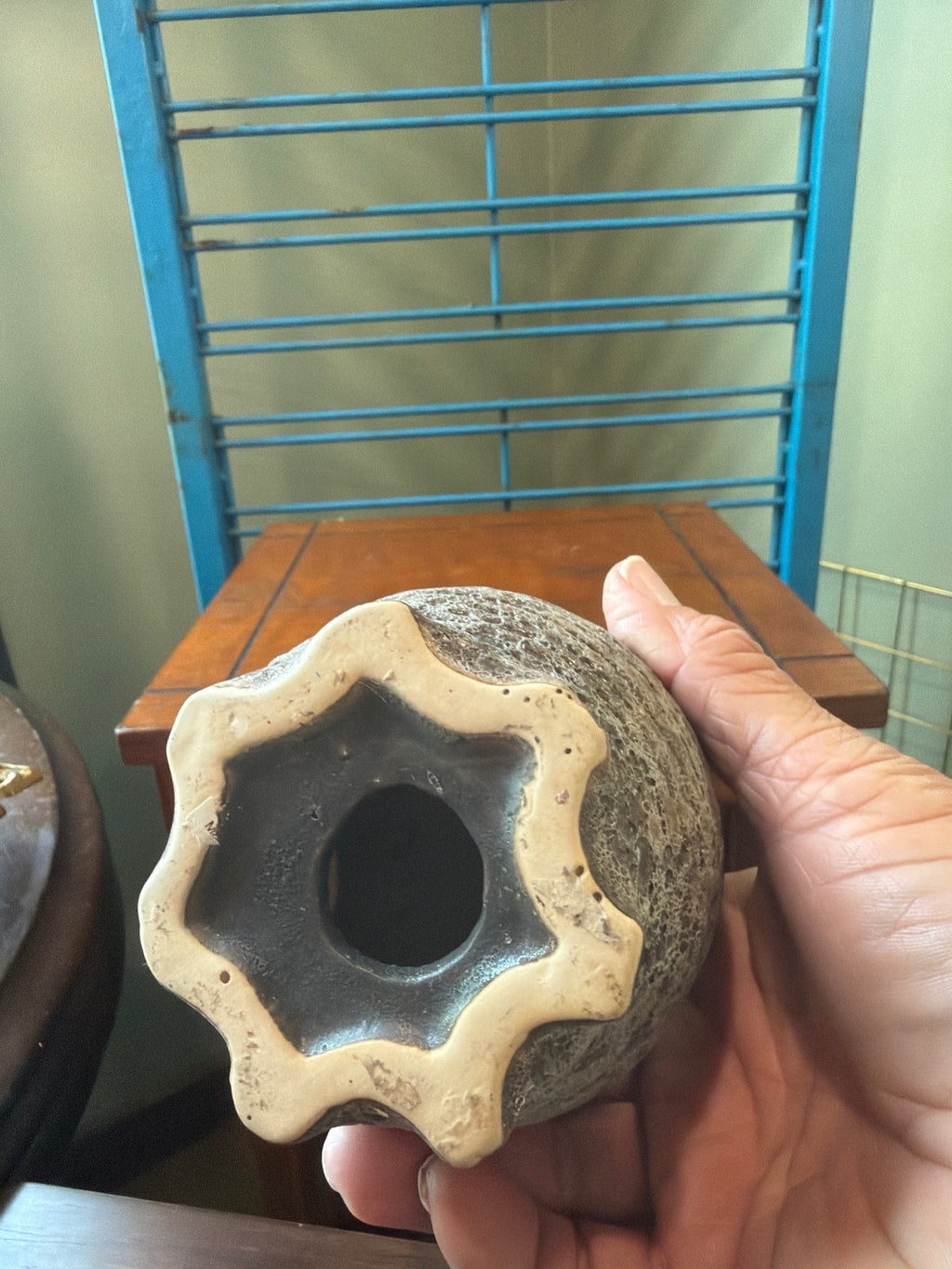 Vintage Ceramic Owl Figurine with Textured Finish