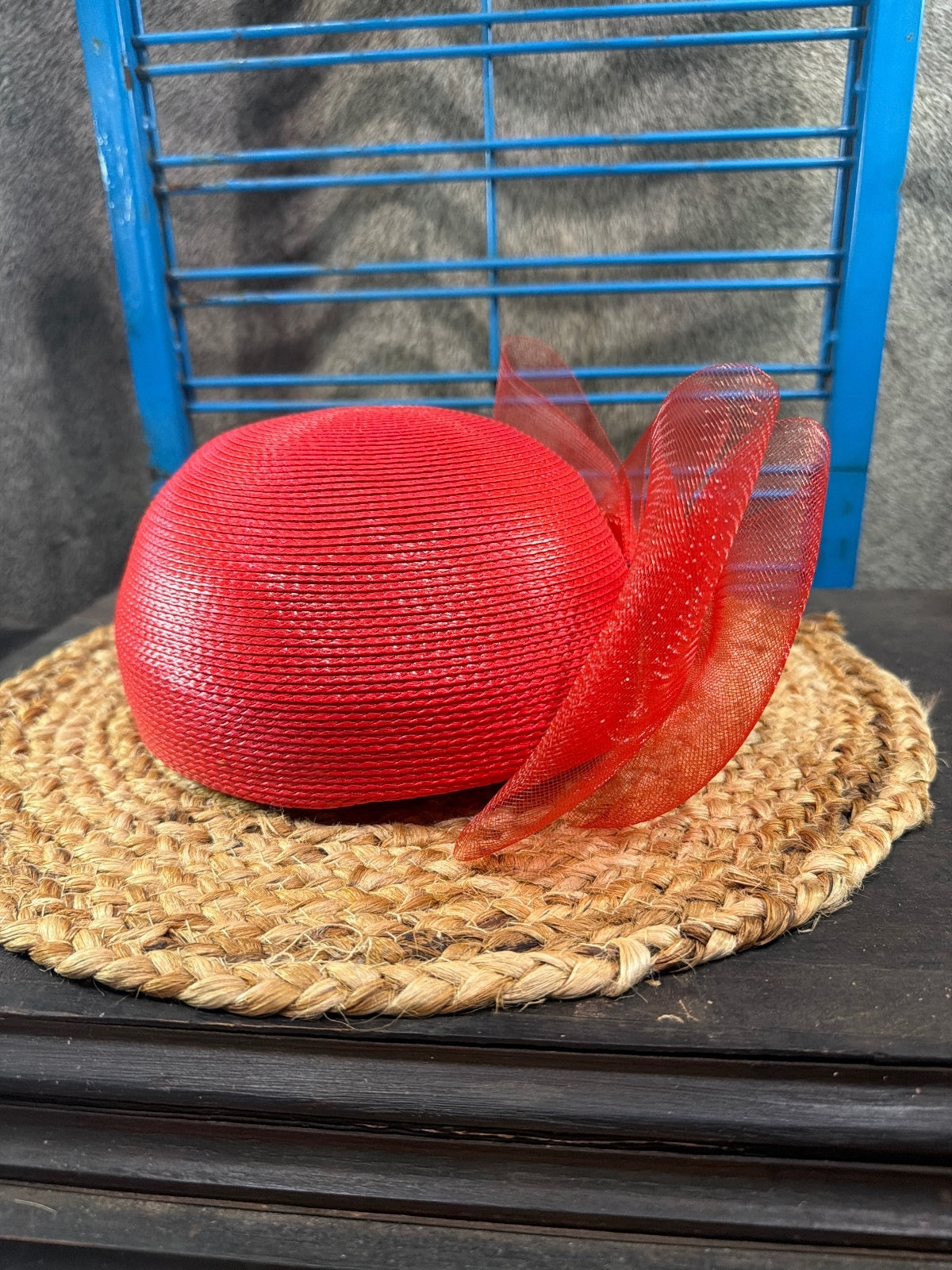 Vintage 1980 polyprene straw weave hat