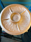 Vintage 1980 Gourmet Topf Terracotta Chip and Dip Serving Bowl