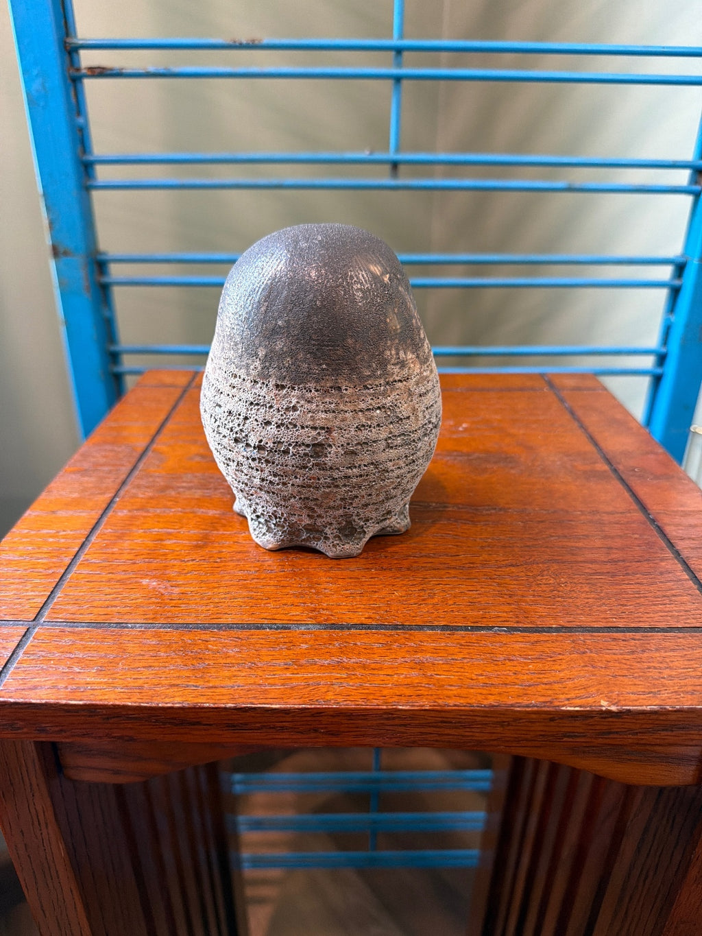 Vintage Ceramic Owl Figurine with Textured Finish