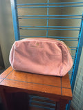 Kendra Scott Pink Embossed Leather Cosmetic Bag