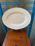 Wedgwood White Embossed Oval Serving Platter