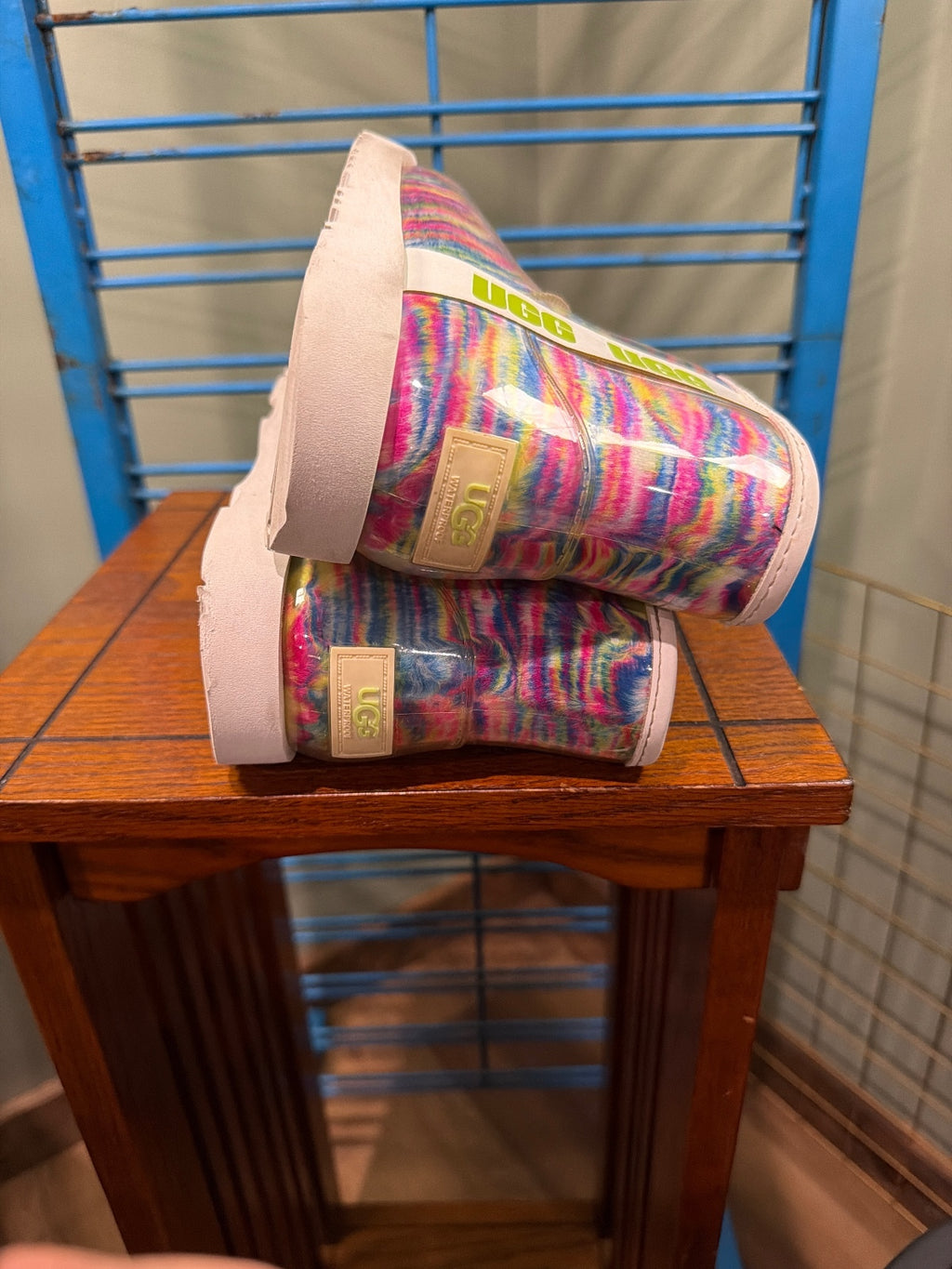 UGG Kids Multicolor Tie-Dye Pattern Ankle Boots