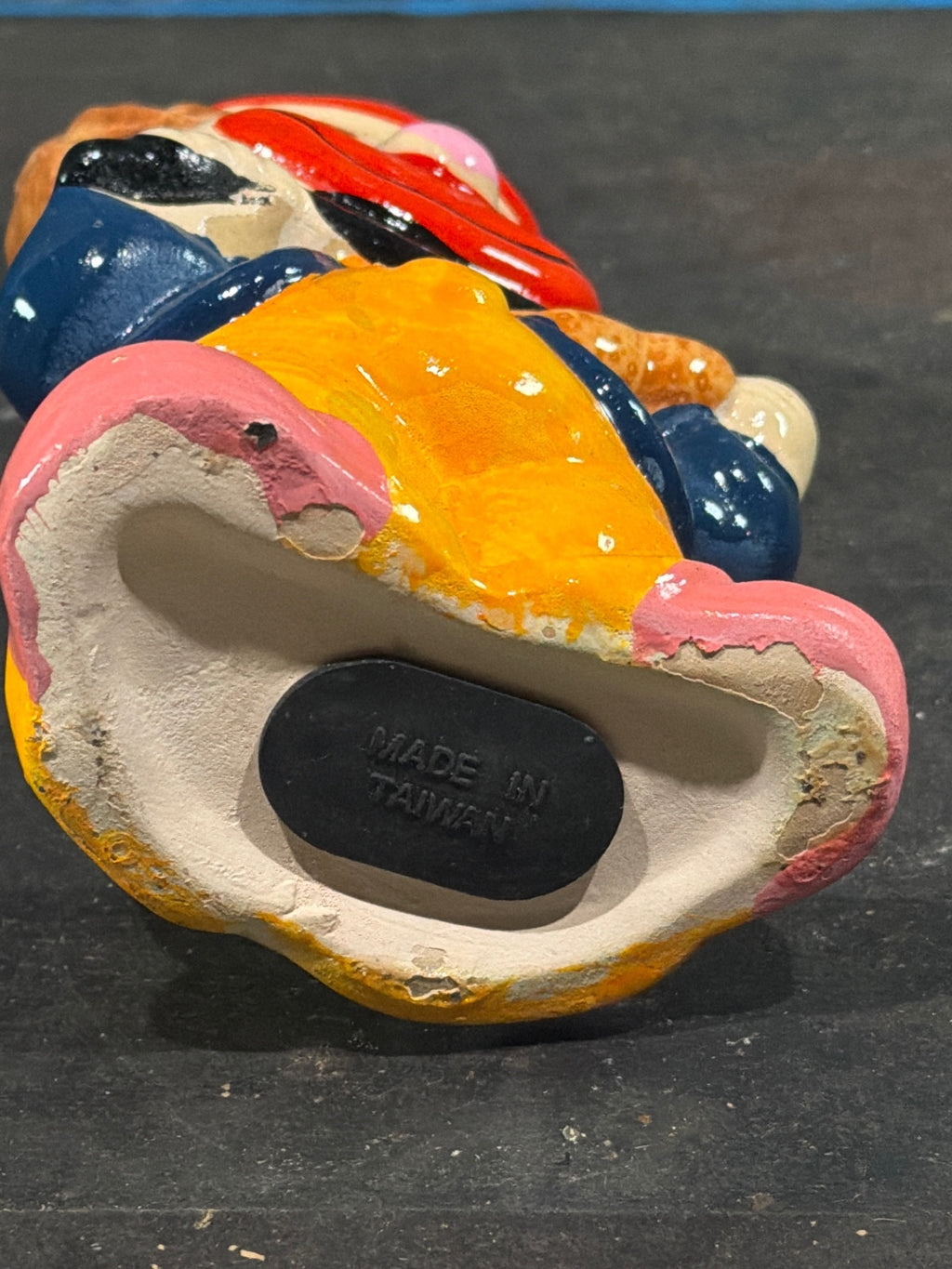 Vintage Ceramic Clown Figurine Playing Violin
