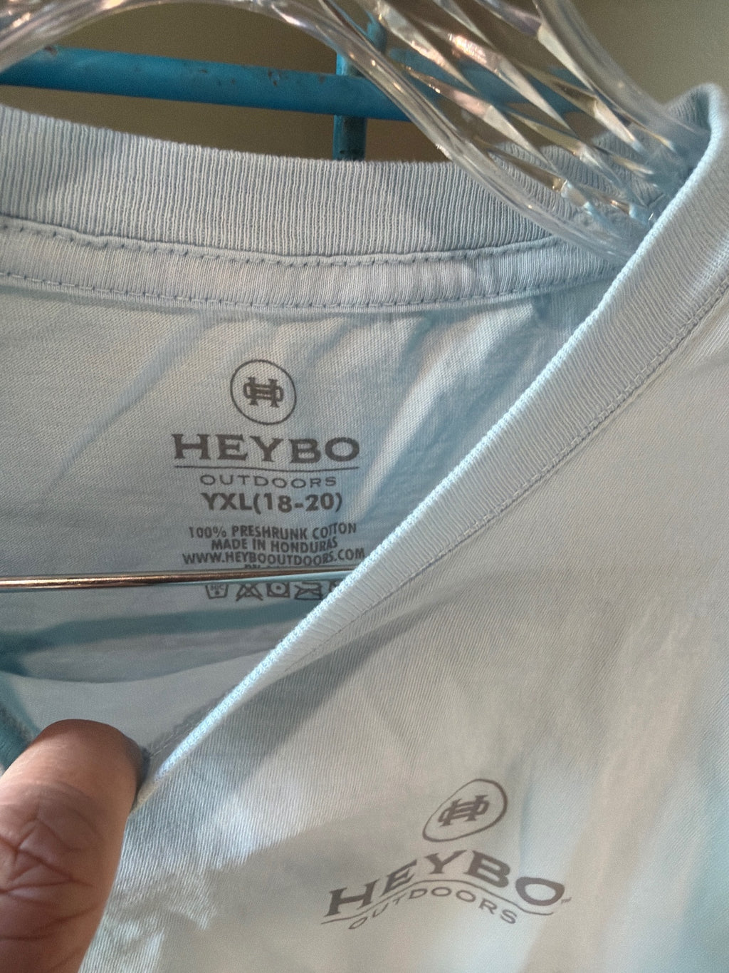 Heybo Outdoors Light Blue Graphic T-Shirt XXL