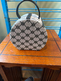 Small Round Jewelry Box with Mirror and Compartments