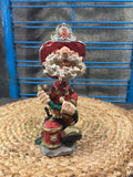 Vintage Hand-Carved Wooden Firefighter Figurine Sculpture