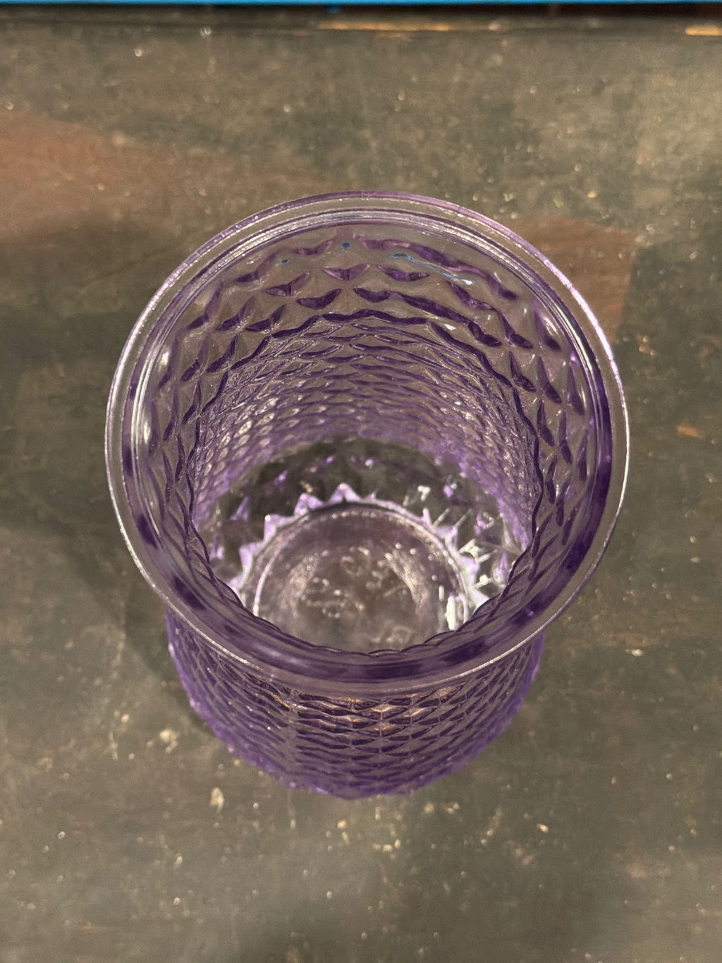 Vintage Purple Glass Table Vase by AEG Blass