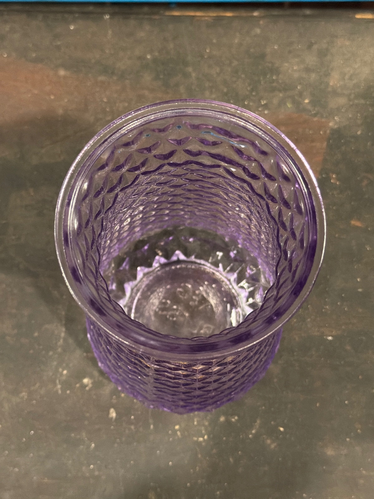 Vintage Purple Glass Table Vase by AEG Blass