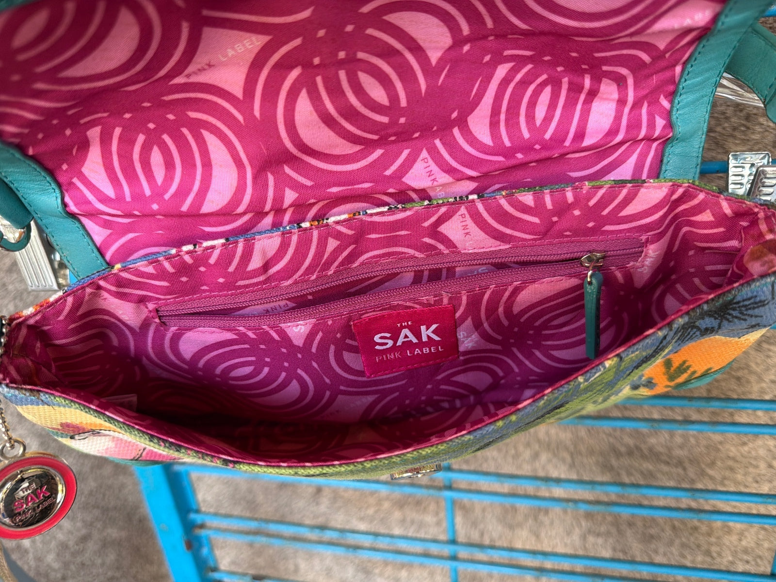 Sak Pink Label Colorful Tropical Print Shoulder Bag