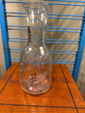 Clear Glass Lemonade Jug with Embossed Citrus Design