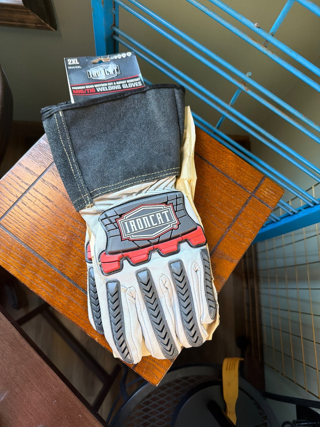 Ironcat MIG/TIG Welding Gloves Premium Grain Goatskin Cut & Impact Resistant 2XL