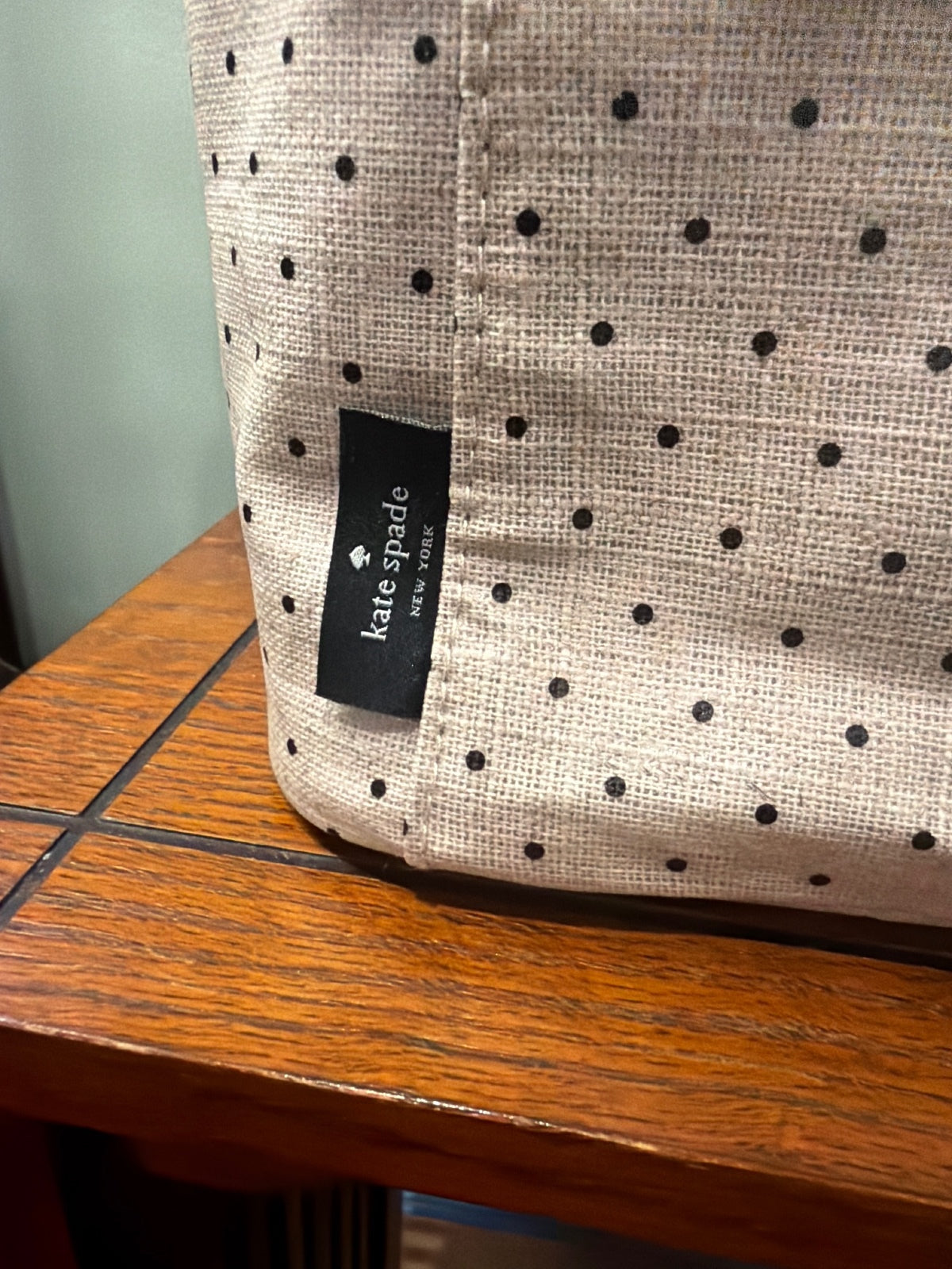 Kate Spade Polka Dot lunch Bag - Beige and Black