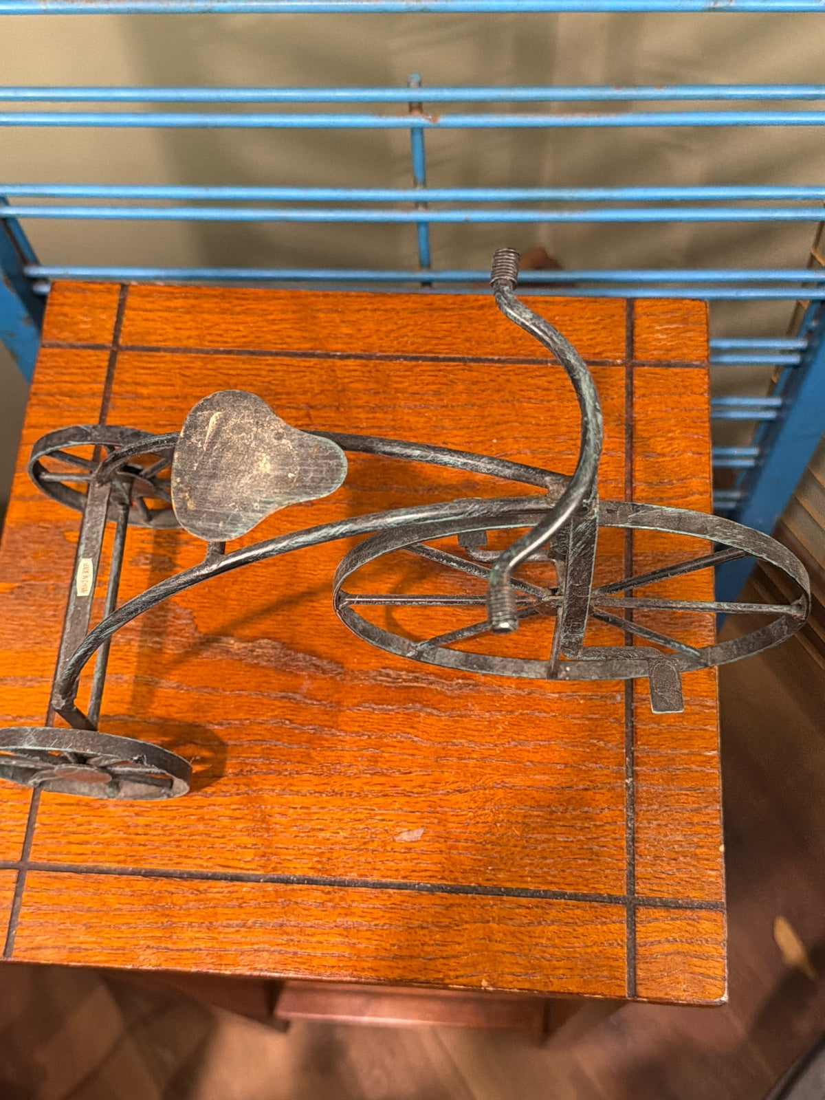 Vintage Style Metal Tricycle Candle Holder