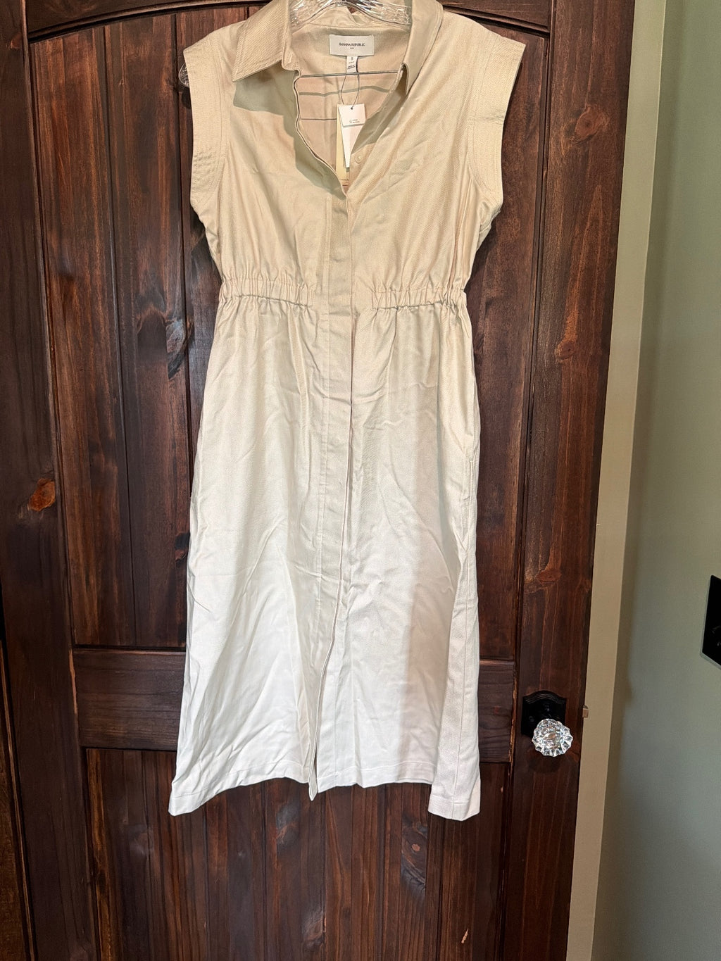 Banana Republic Petite Sleeveless Button-Up Dress Size S